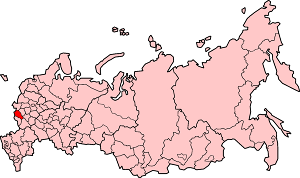 Курская область на карте России
